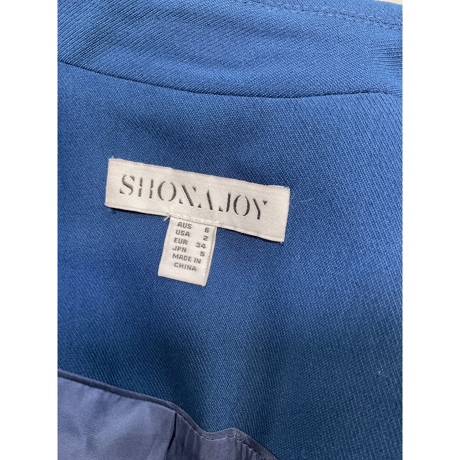 Shona Joy 'Irena' Blue Polyester Blazer Size 2