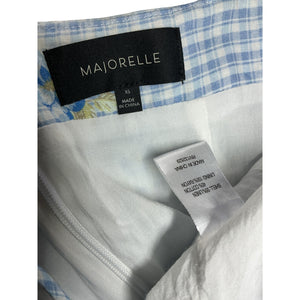 Majorelle Gingham Light Blue Pearson Mini Dress Size XS