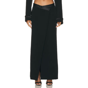 Simkhai Satin Black Clarisse Maxi Skirt Size 6 NWT