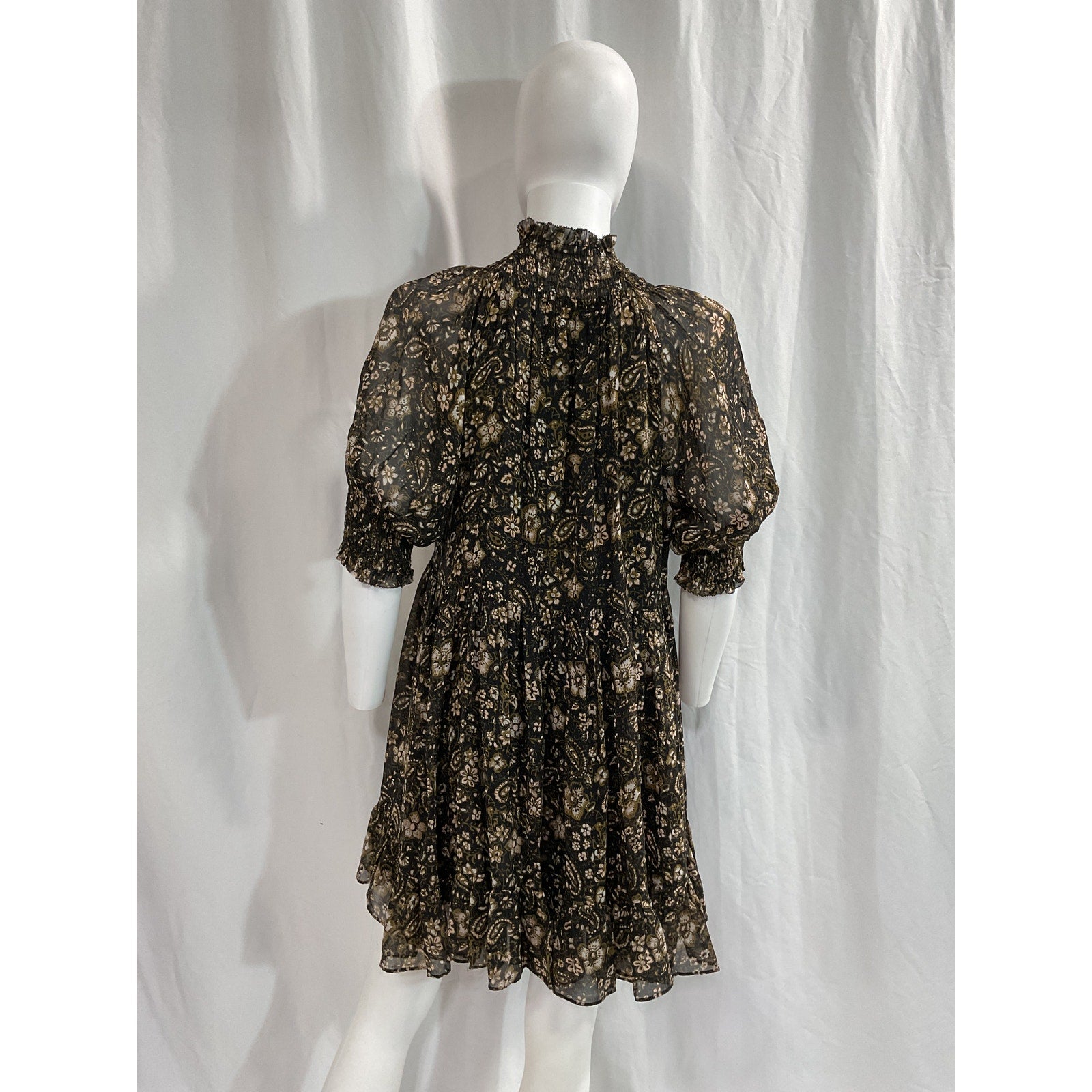 Ulla Johnson 'Silk' Brown Mini Dress Size 4