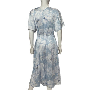 Vince Elegant Powder Blue Magnolia Midi Dress Size M
