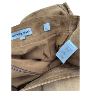 Veronica Beard Suede Brown Norwood Mini Skirt Size 12