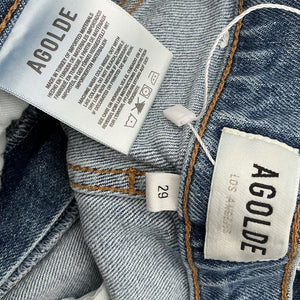 Agolde Stretch Blue High Rise Stovepipe Denim Jeans Size 29