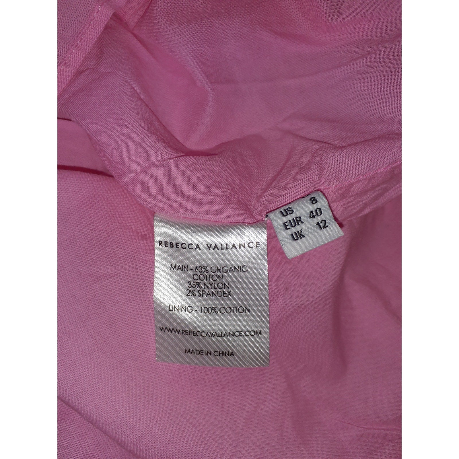 Rebecca Vallance 'Mimi' Pink Cutout Striped Cotton-Blend Poplin Mini Dress Size M - NWT