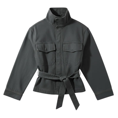 Frame Belted Washed Black Utility Jacket Size XS
