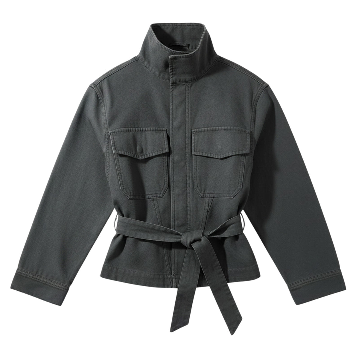Frame Belted Washed Black Utility Jacket Size XS