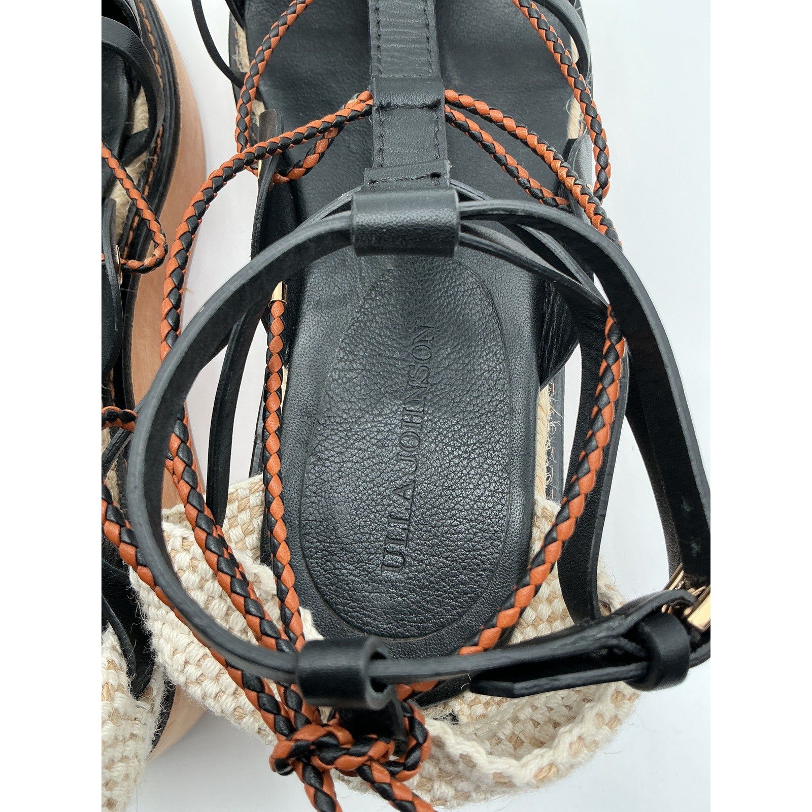 Ulla Johnson Leather Black T-Strap Pumps Size OS