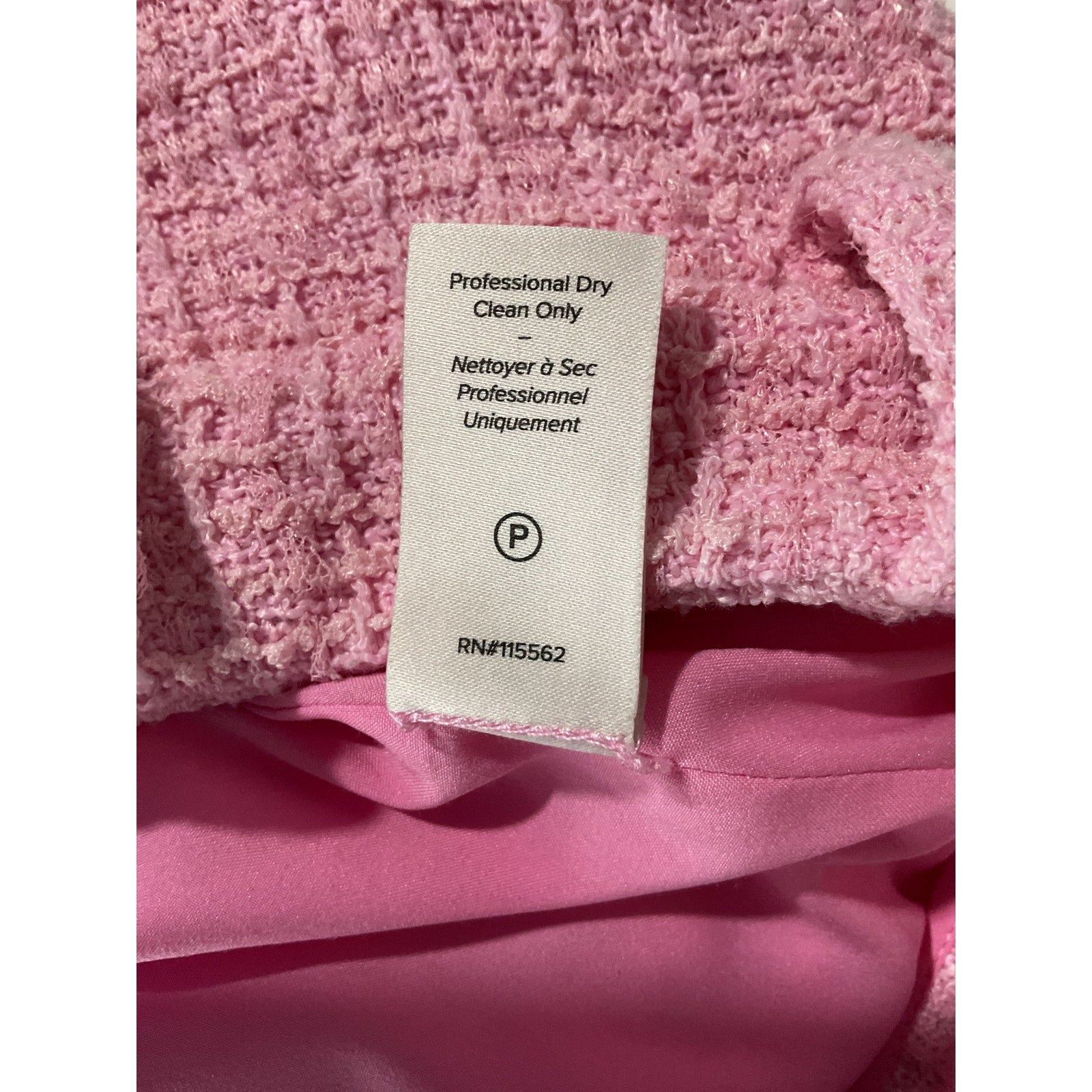 Cinq A Sept 'Auden' Pink Polyester Tweed Contrast Trim Shorts Size 0