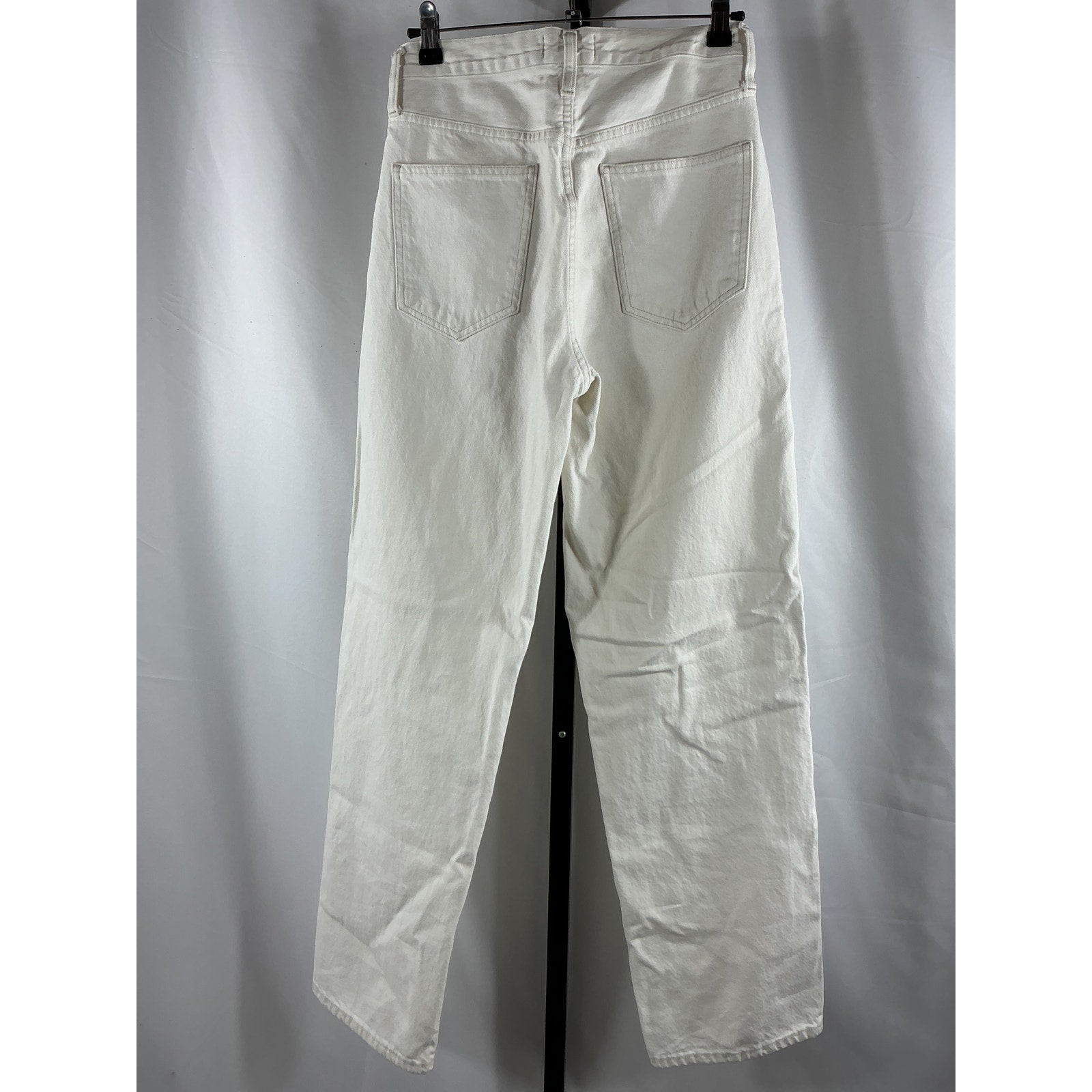 Agolde 'Criss Cross' White Cotton Wide Leg Pant Size 24