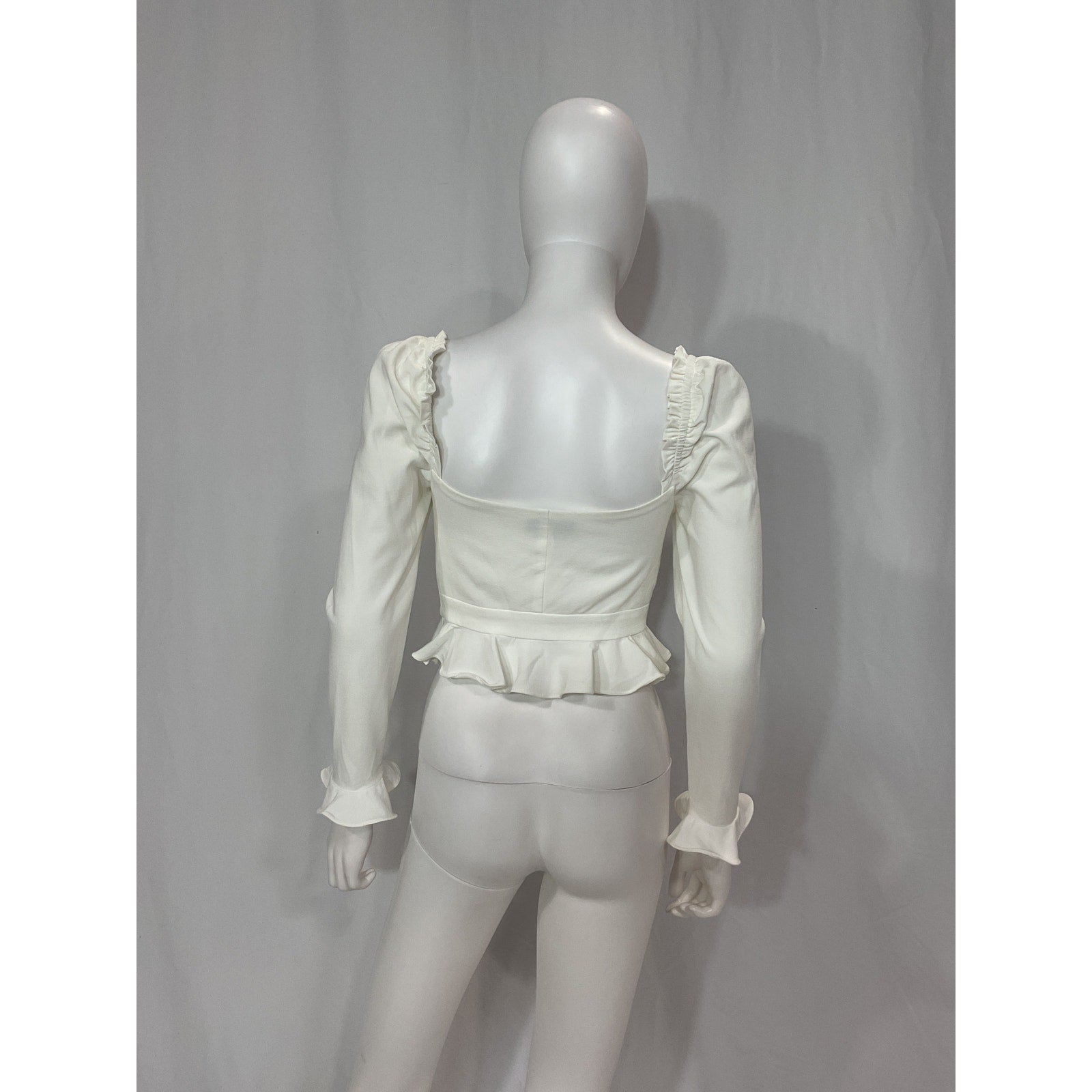 Majorelle 'Corie' White Ruffle Hem Top Size XS