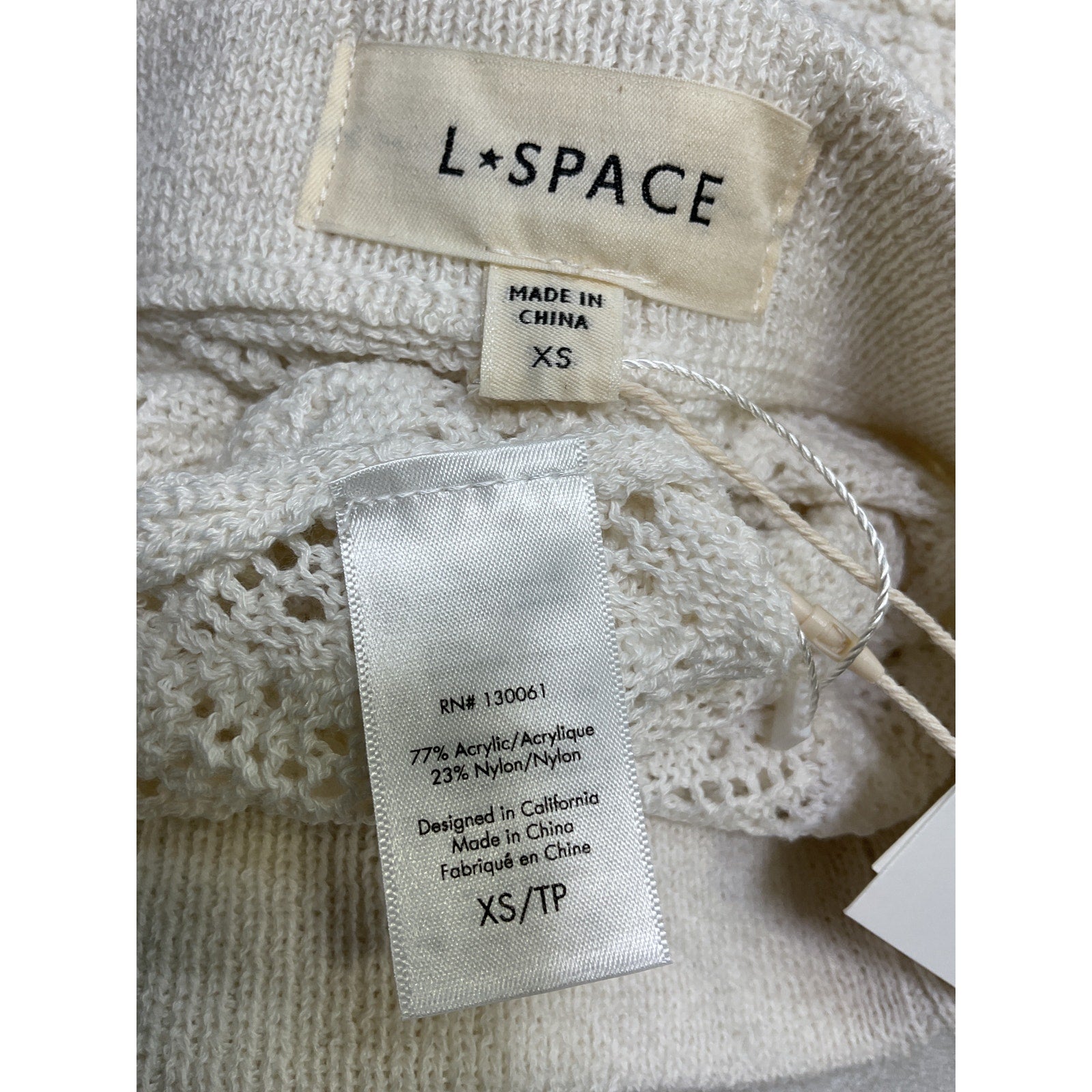Lspace 'Sweet' White Acrylic Talk Skirt Size XS NWT