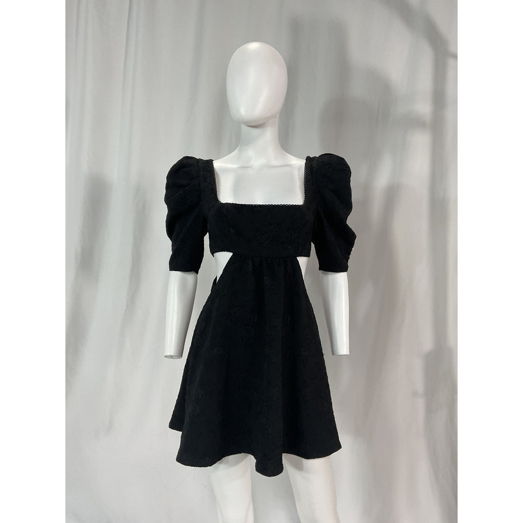 Majorelle 'Tillie' Black Mini Jacquard Dress Size XS