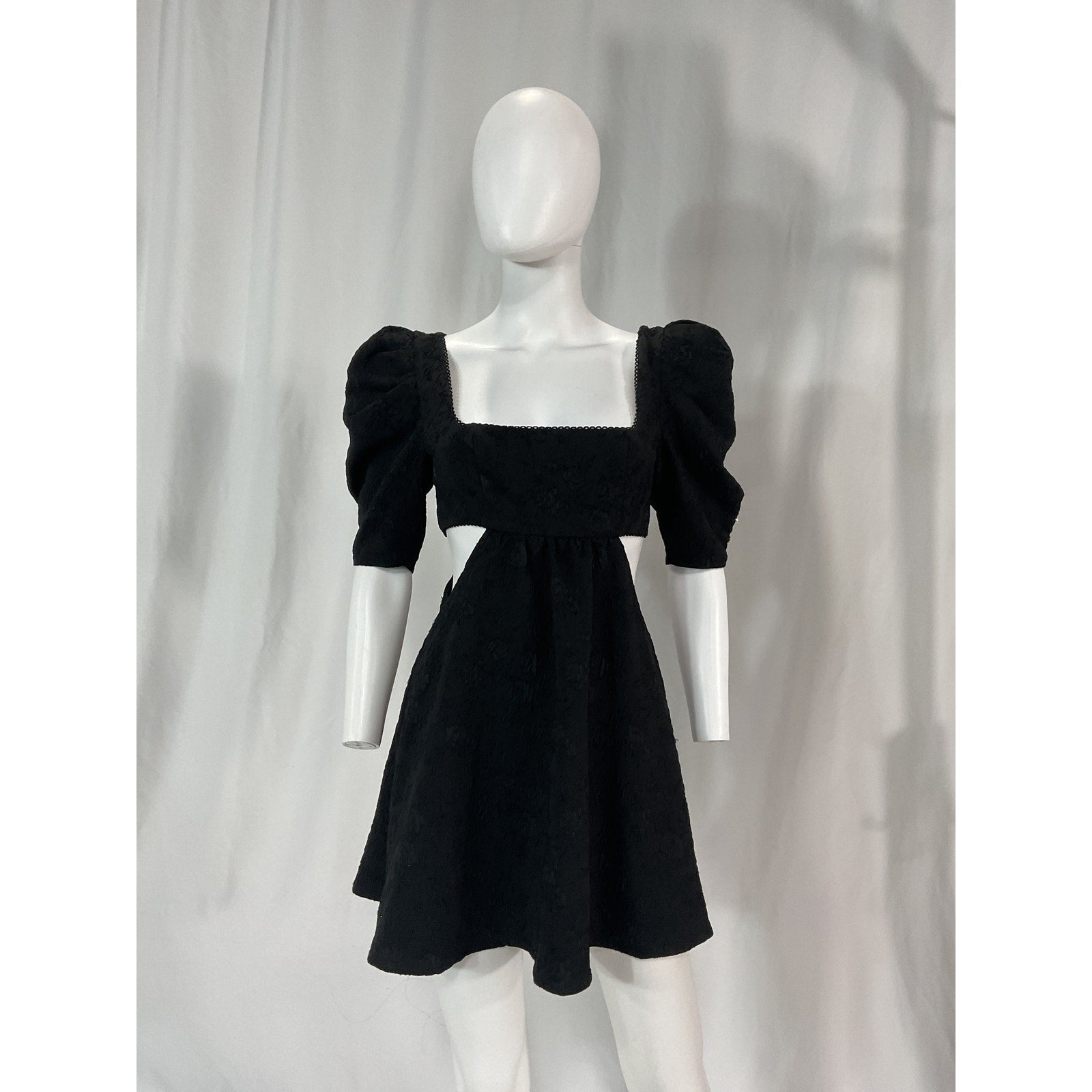 Majorelle 'Tillie' Black Mini Jacquard Dress Size XS