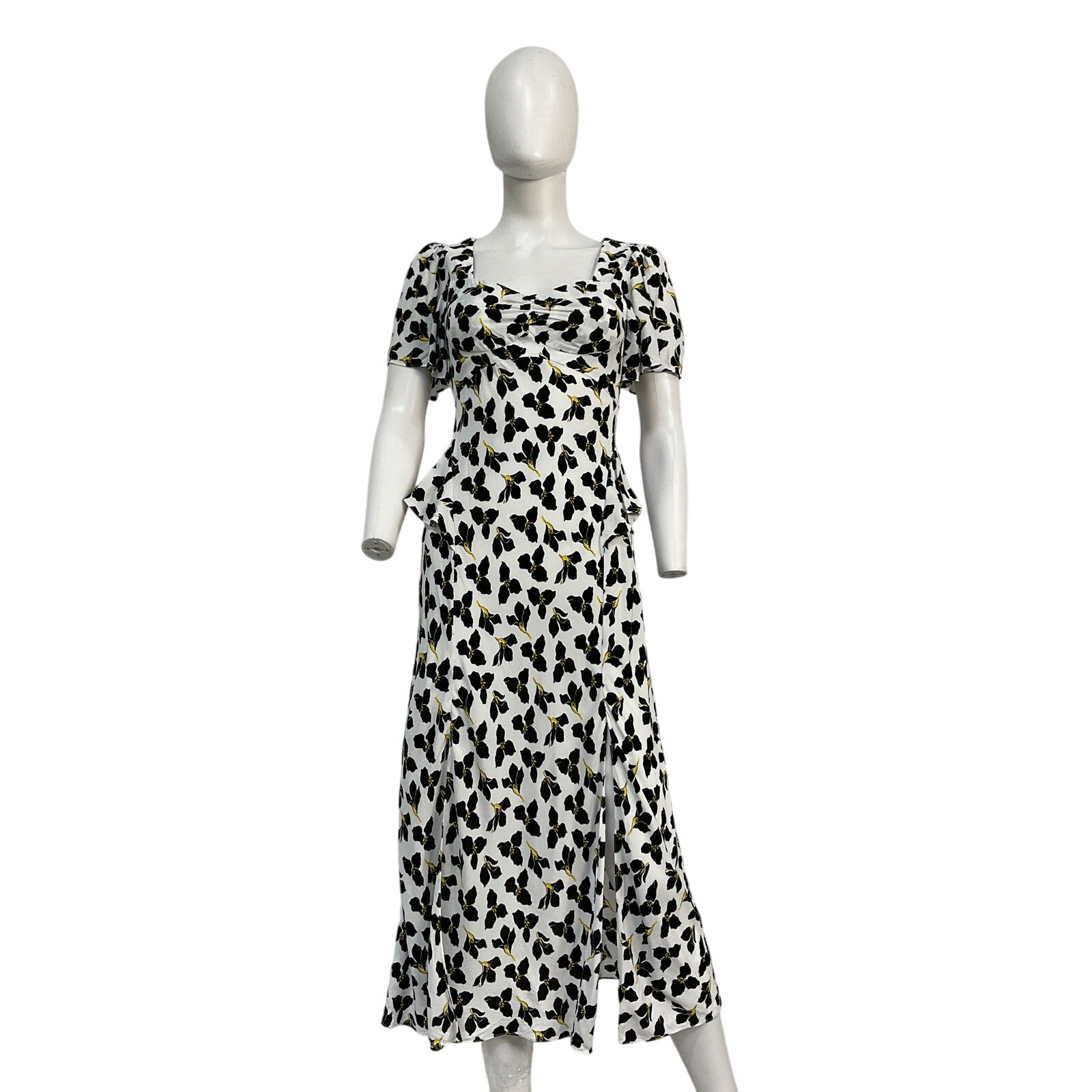 Diane Von Furstenberg 'Aurora' White Viscose Dress Size 2