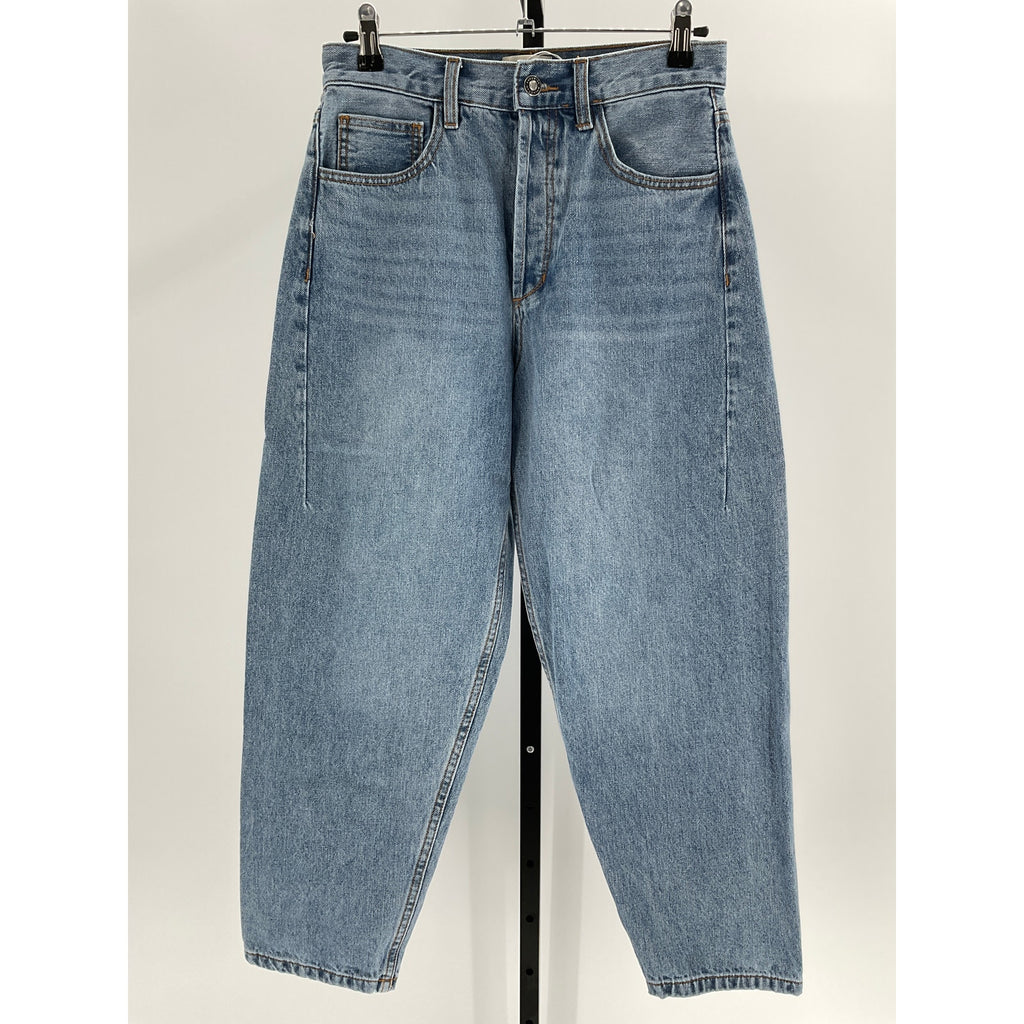 Favorite Daughter 'The Nikki' Blue Cotton Mid Rise Barrel Jean Size 26