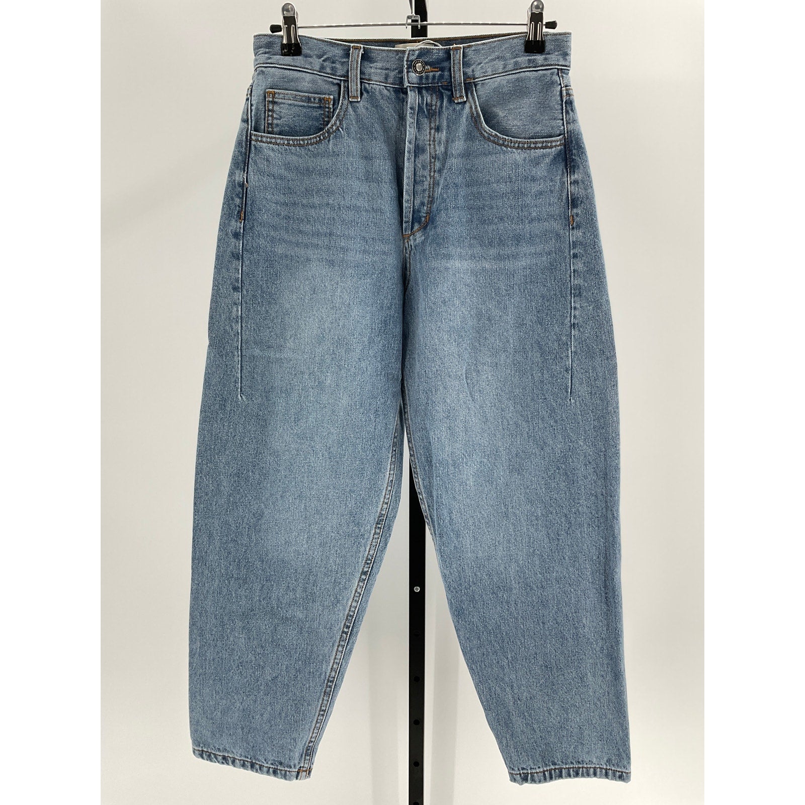 Favorite Daughter 'The Nikki' Blue Cotton Mid Rise Barrel Jean Size 26