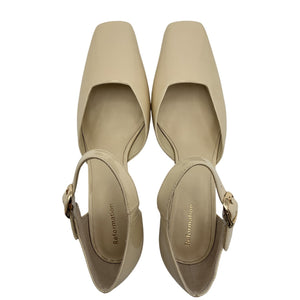 Reformation Patent Beige Denise Pumps Size 6.5