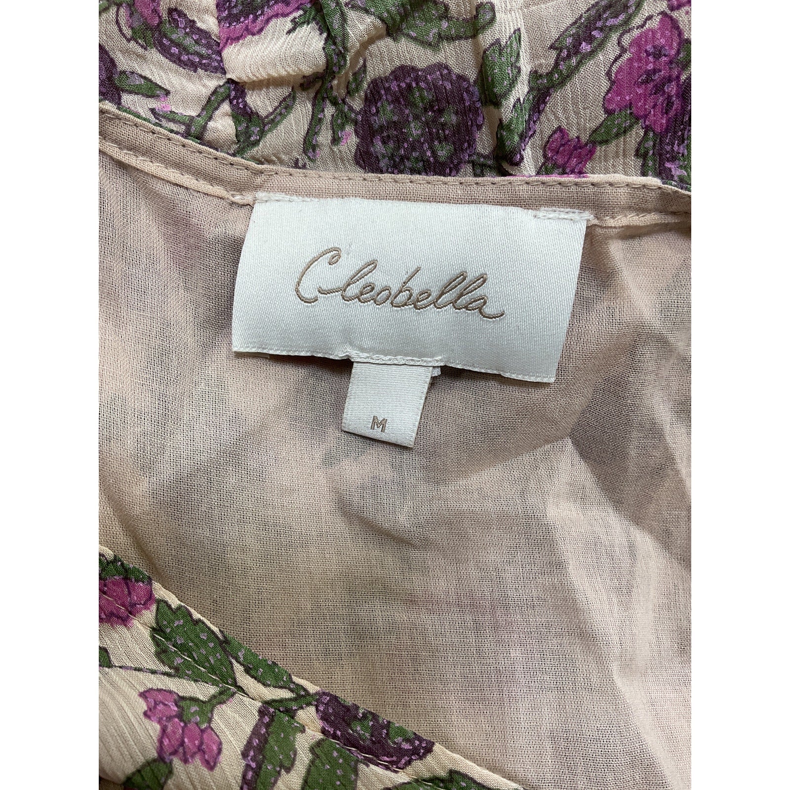 Cleobella 'Bryce' Pink Chiffon Midi Dress Size M