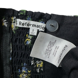 Reformation Floral Daisy Embroidery Rover Linen Top Tank Size 2