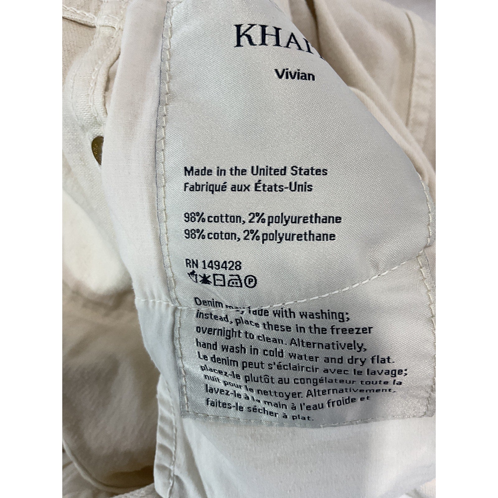 Khaite 'Vivian' White Bootcut Flare Denim Jeans Size 23