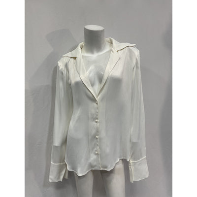 Atoir 'The Zodiac' White Sateen Shirt Size M