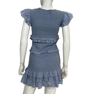 LoveShackFancy Smocked Blue Baby Pomme Aveline Dress Size XS