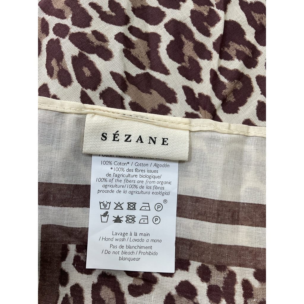 Sézane Brown Cotton Scarf Size OS
