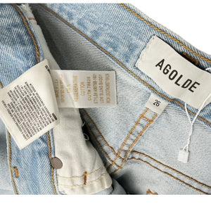 Agolde Relaxed Blue Low Slung Baggy Denim Jeans Size 26