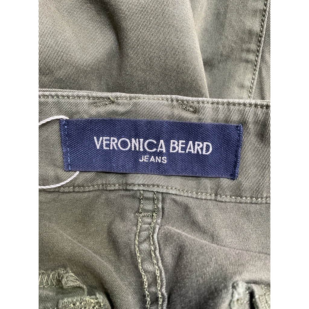 Veronica Beard 'Arya' Green Cotton Straight Leg Cargo Pants Size 28