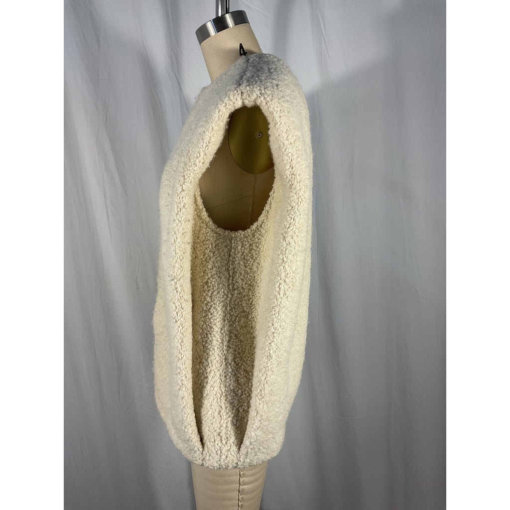 Isabel Marant 'Gwendae' White Wool-Blend Shearling Coat Size XS