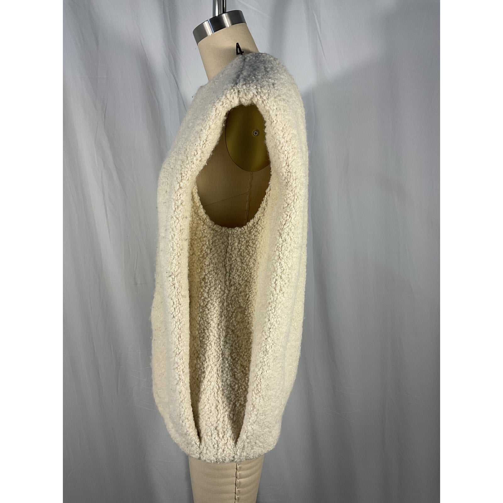 Isabel Marant 'Gwendae' White Wool-Blend Shearling Coat Size XS