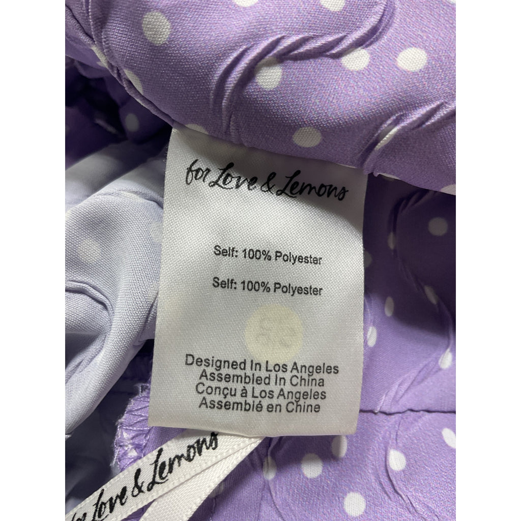 For Love & Lemons 'Chelsea' Purple Crop Top Size XS