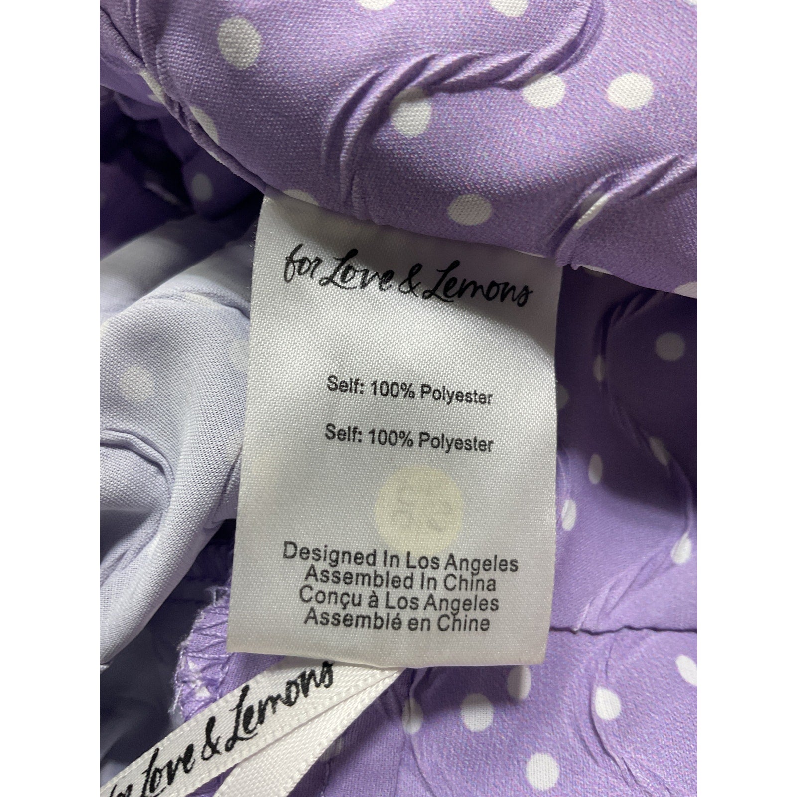 For Love & Lemons 'Chelsea' Purple Crop Top Size XS