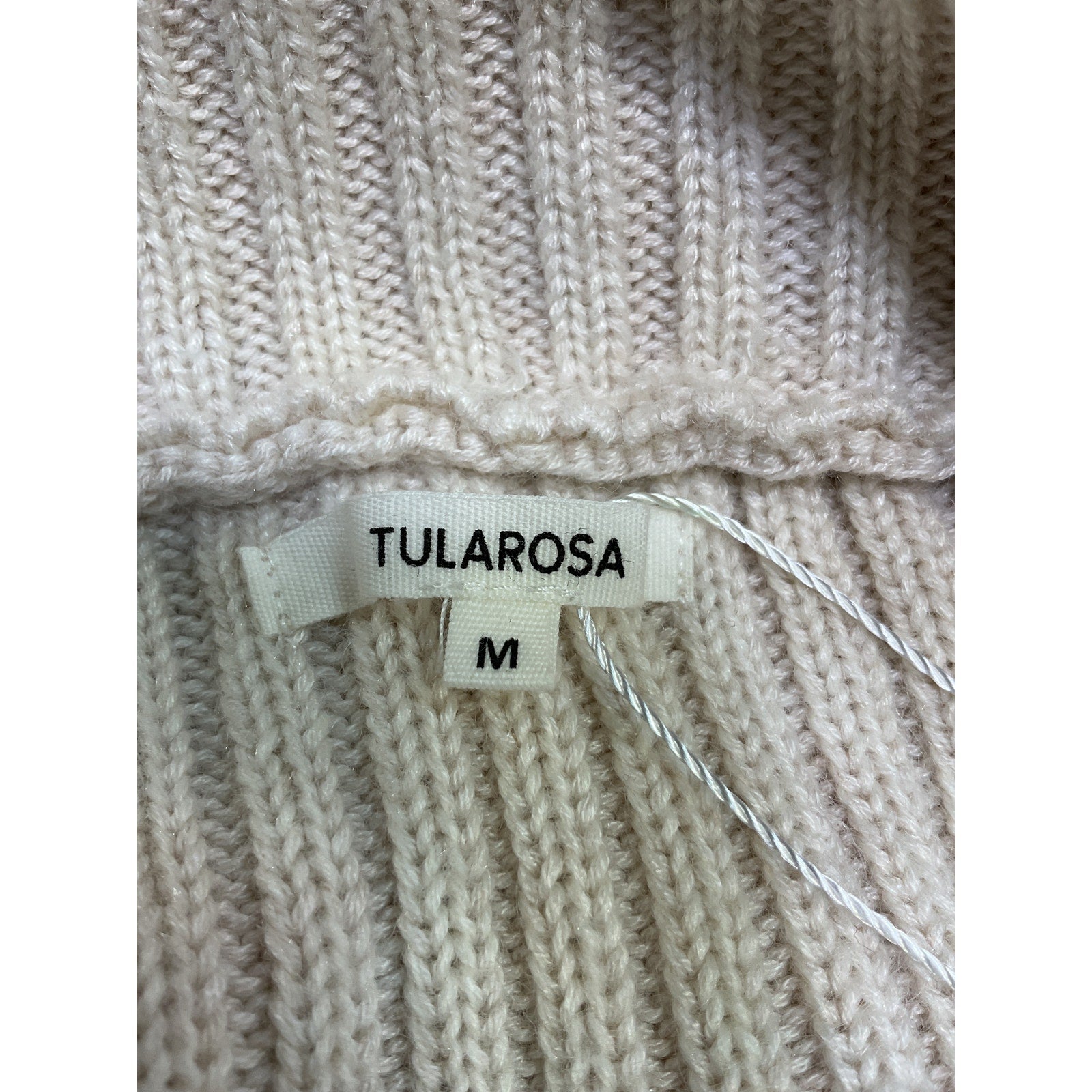 Tularosa 'Lovelle' Cream Acrylic Zip Up Sweater Size M