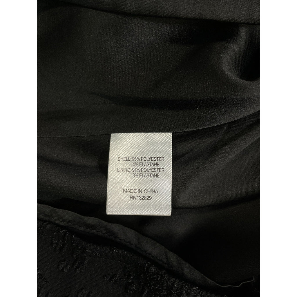Majorelle 'Tillie' Black jacquard Bow Detail Floral Mini Dress Size S