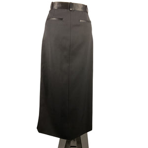 Simkhai Satin Black Clarisse Maxi Skirt Size 6 NWT