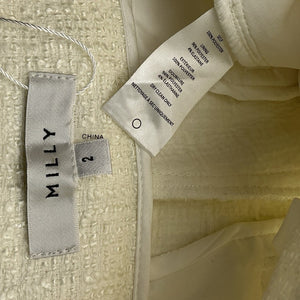 Milly Boucle Cream Betsy Pants Size 2
