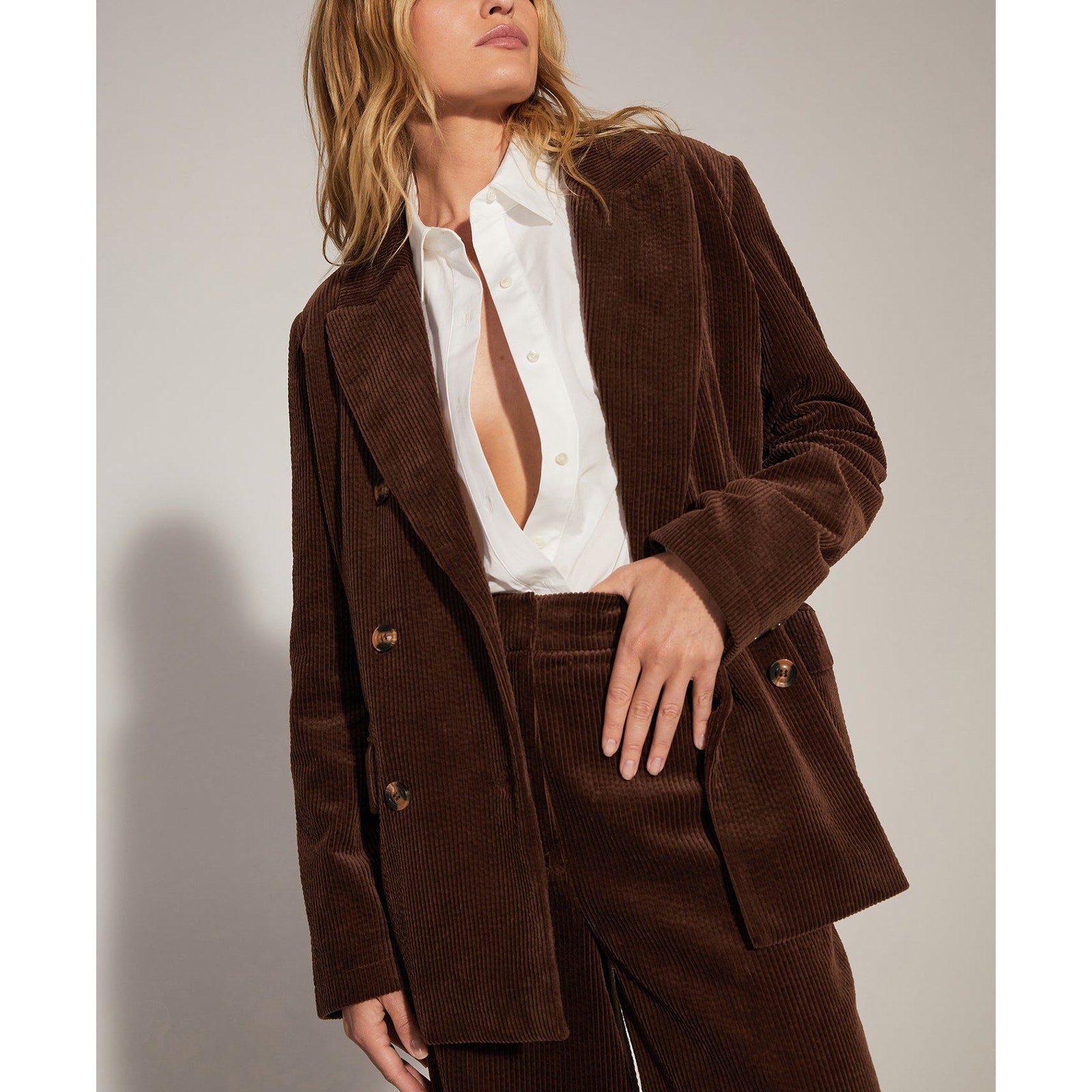 Favorite Daughter The 'Agnes' Brown Cotton Blazer Size M