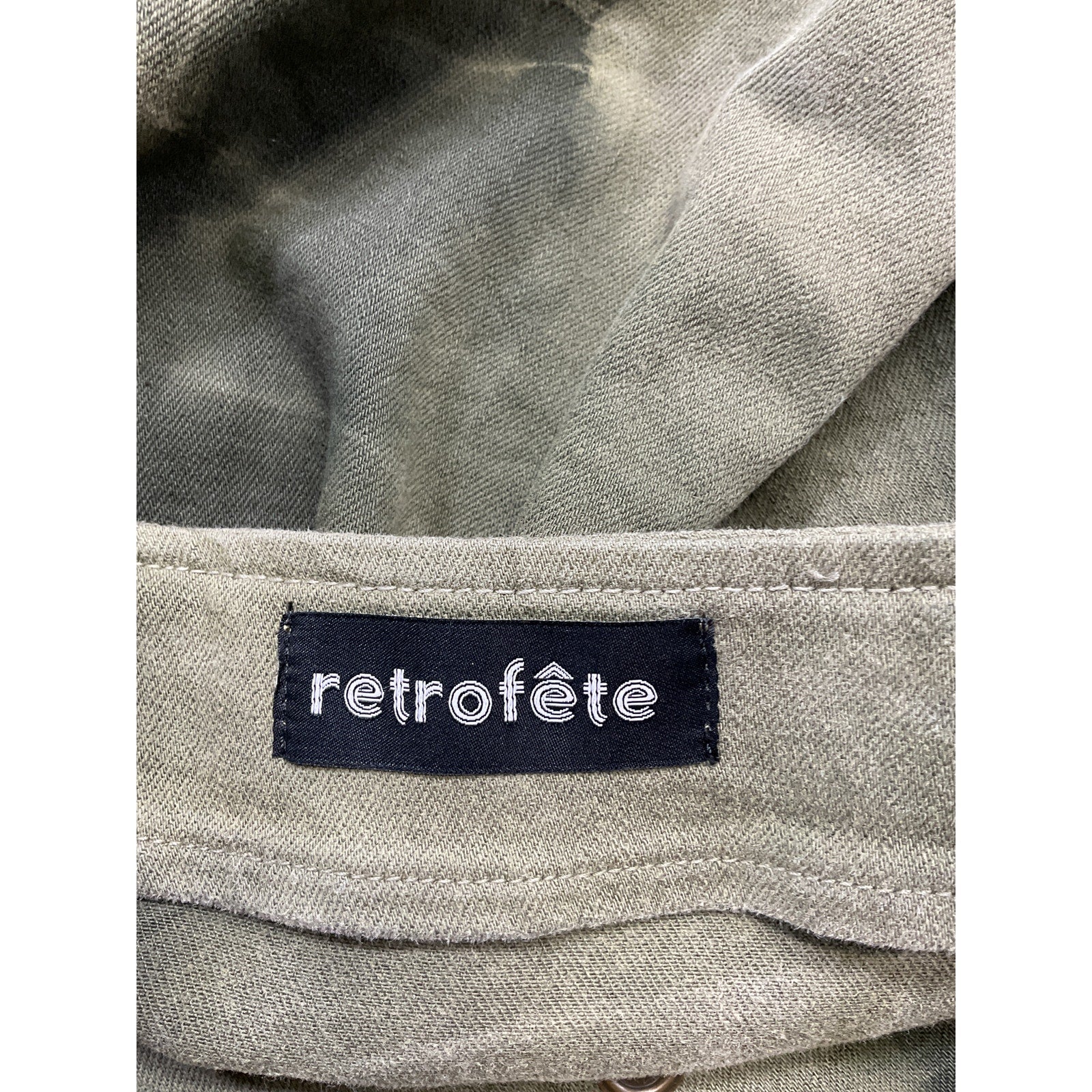 Retrofete 'Willa' Green Cotton Twill Skirt Size XS