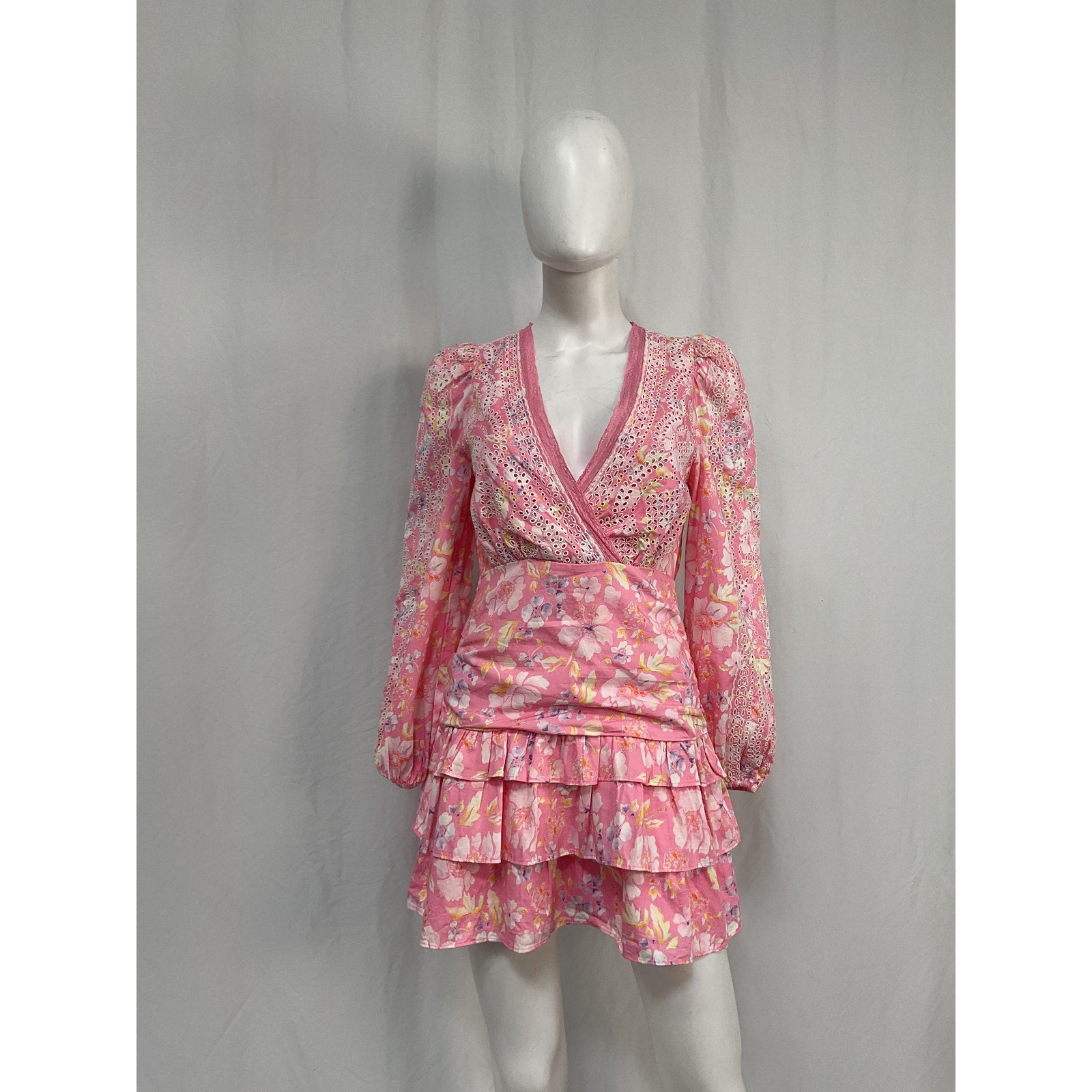 Loveshackfancy 'Kari' Pink Mini Dress Size 2