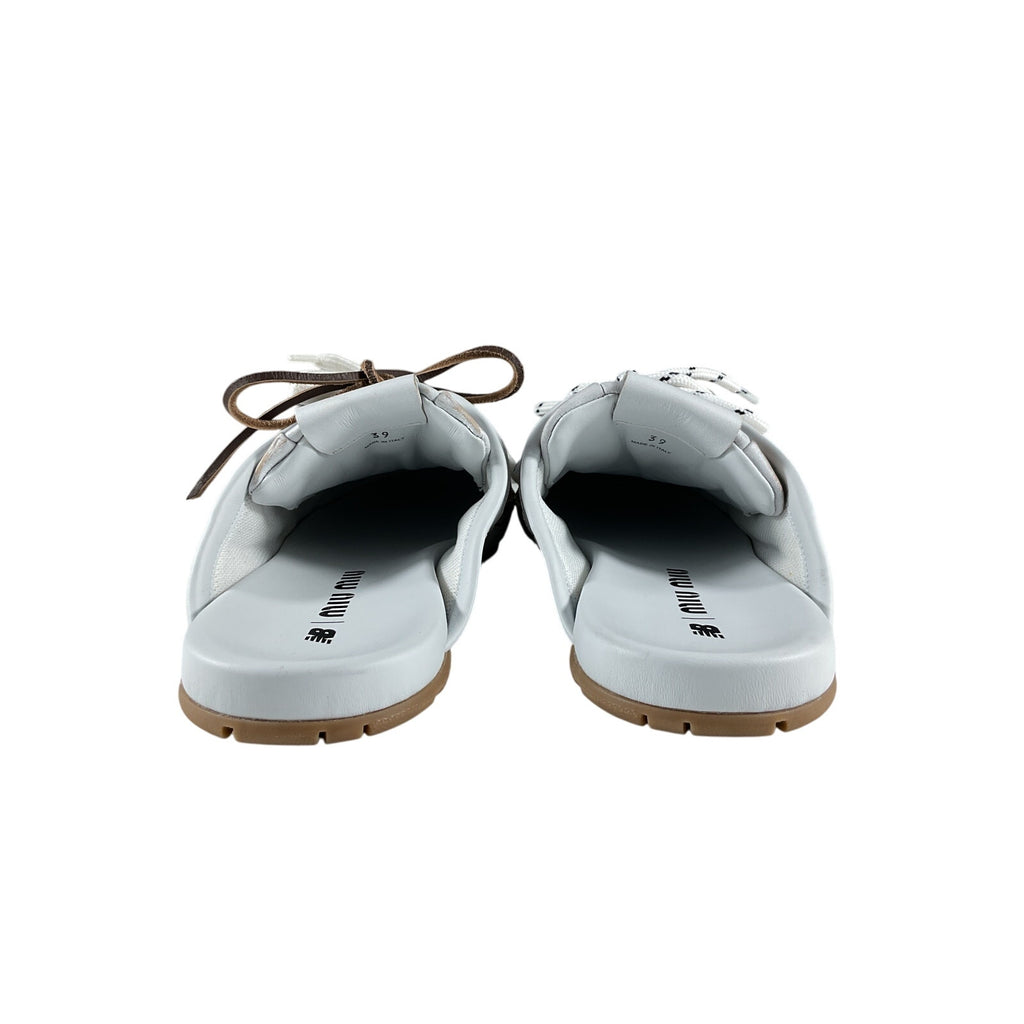 Miu Miu New Balance X Miu Miu White Leather 530 Sl Deco Mules Size 9