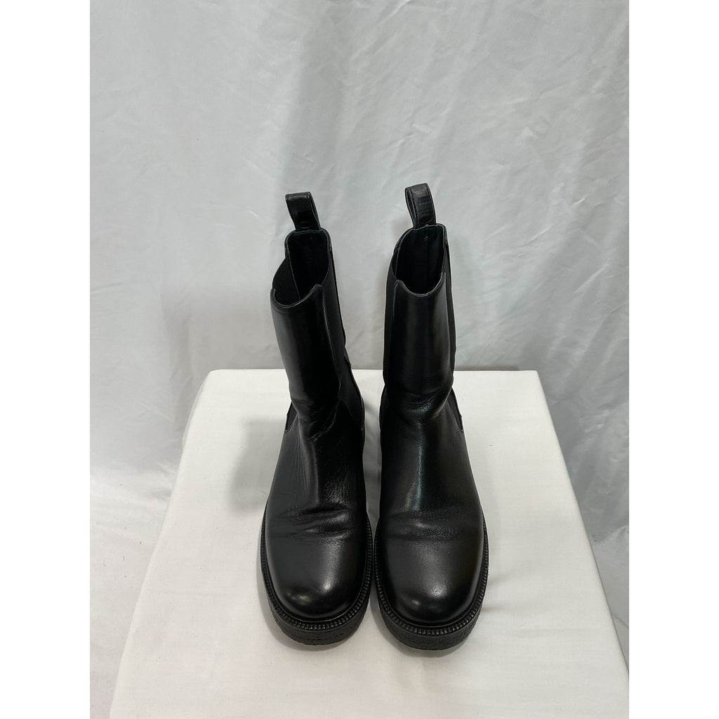 Staud 'Palamino' Black Leather Boots Size 6