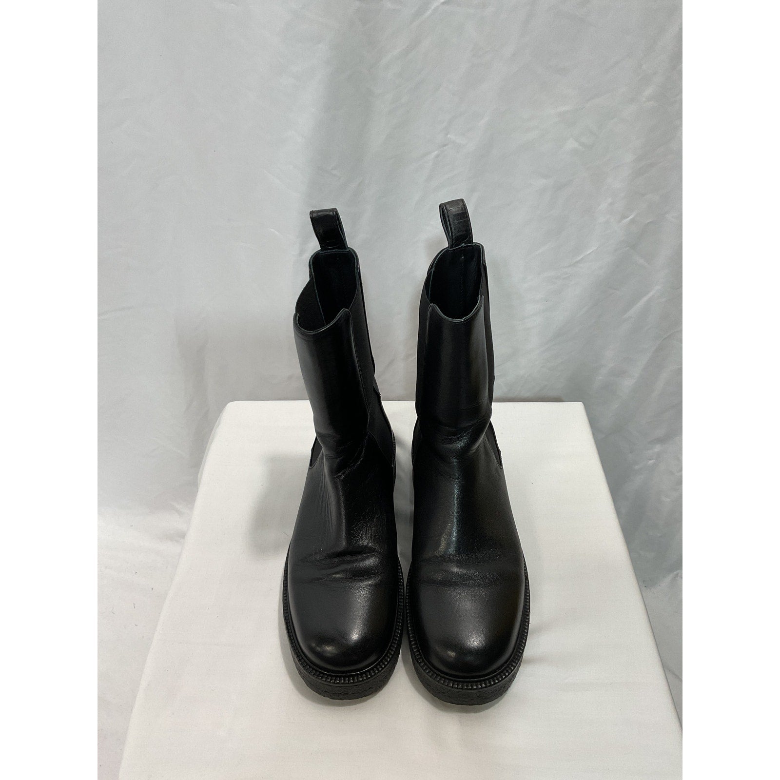 Staud 'Palamino' Black Leather Boots Size 6