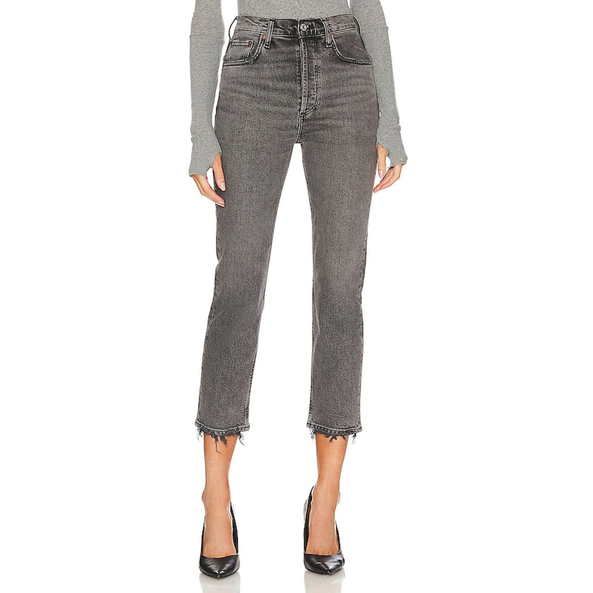 Agolde Vintage Gray Riley Denim Jeans Size 25