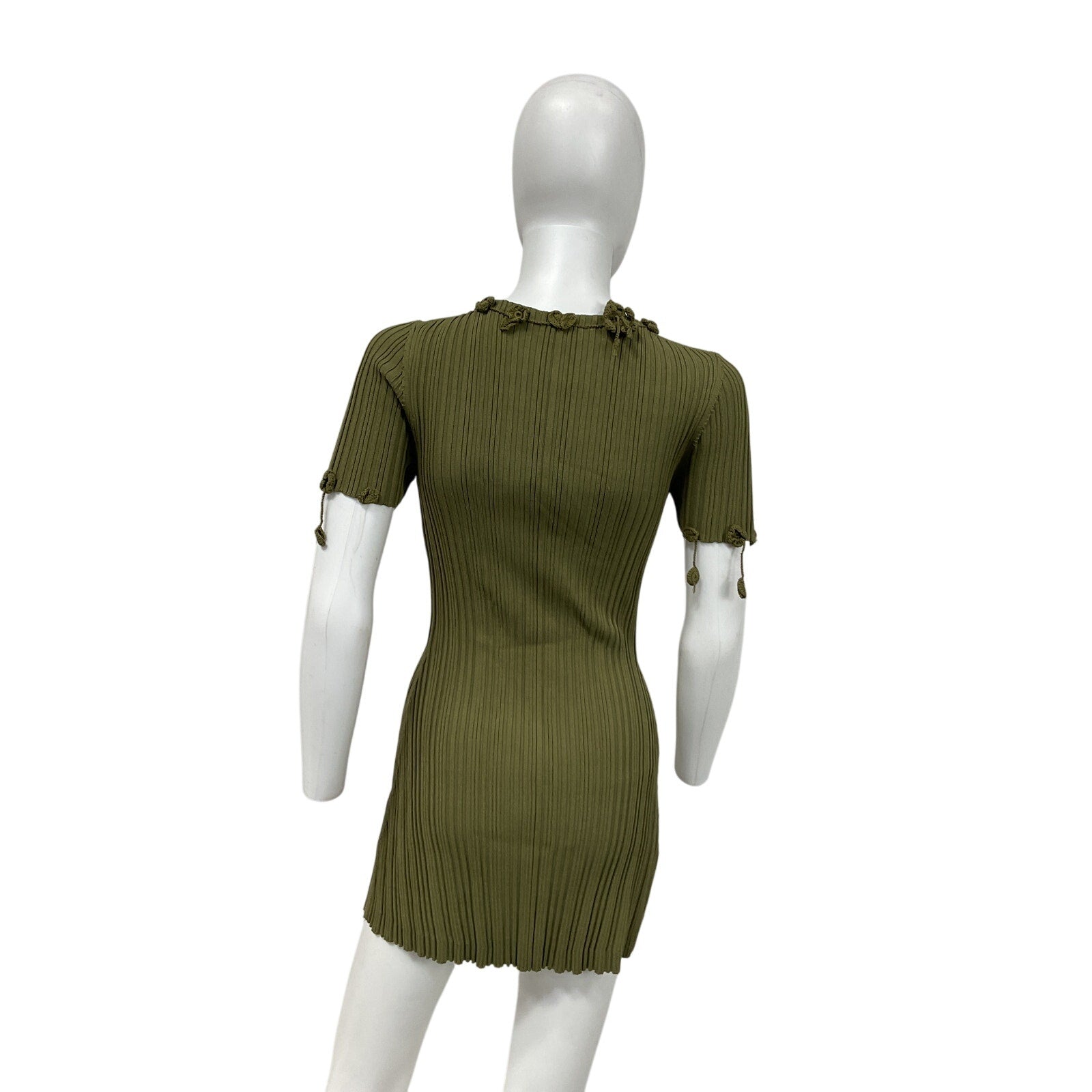 Cult Gaia 'Zahara' Green Viscose Knit Cardigan Size M