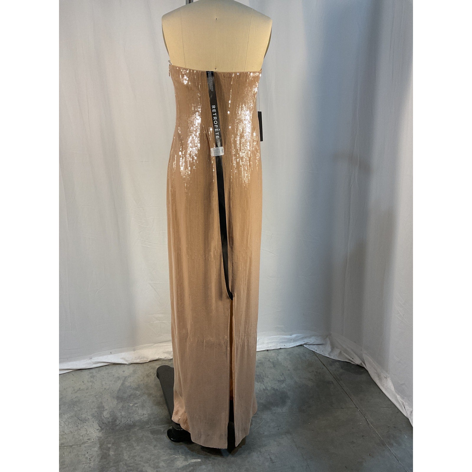 Retrofete 'Ember' Tan Sequin Embellished Dress Size M - NWT