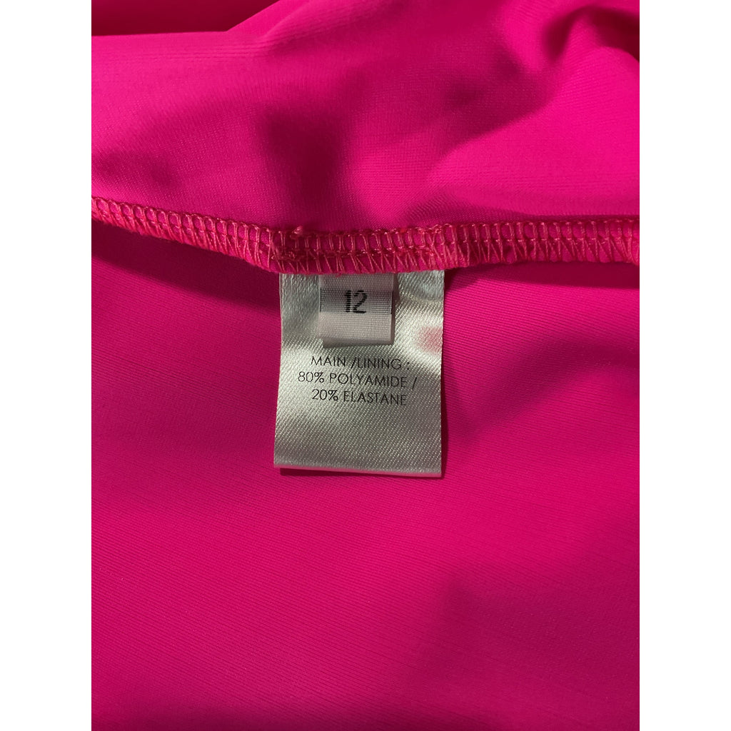 Alex Perry 'Barett' Pink Polyester Twist-Detail Mini Dress Size 8