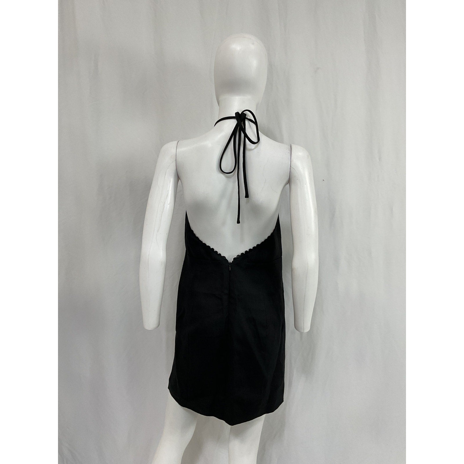 S�zane 'Giacomina' Black Linen Dress Size 36