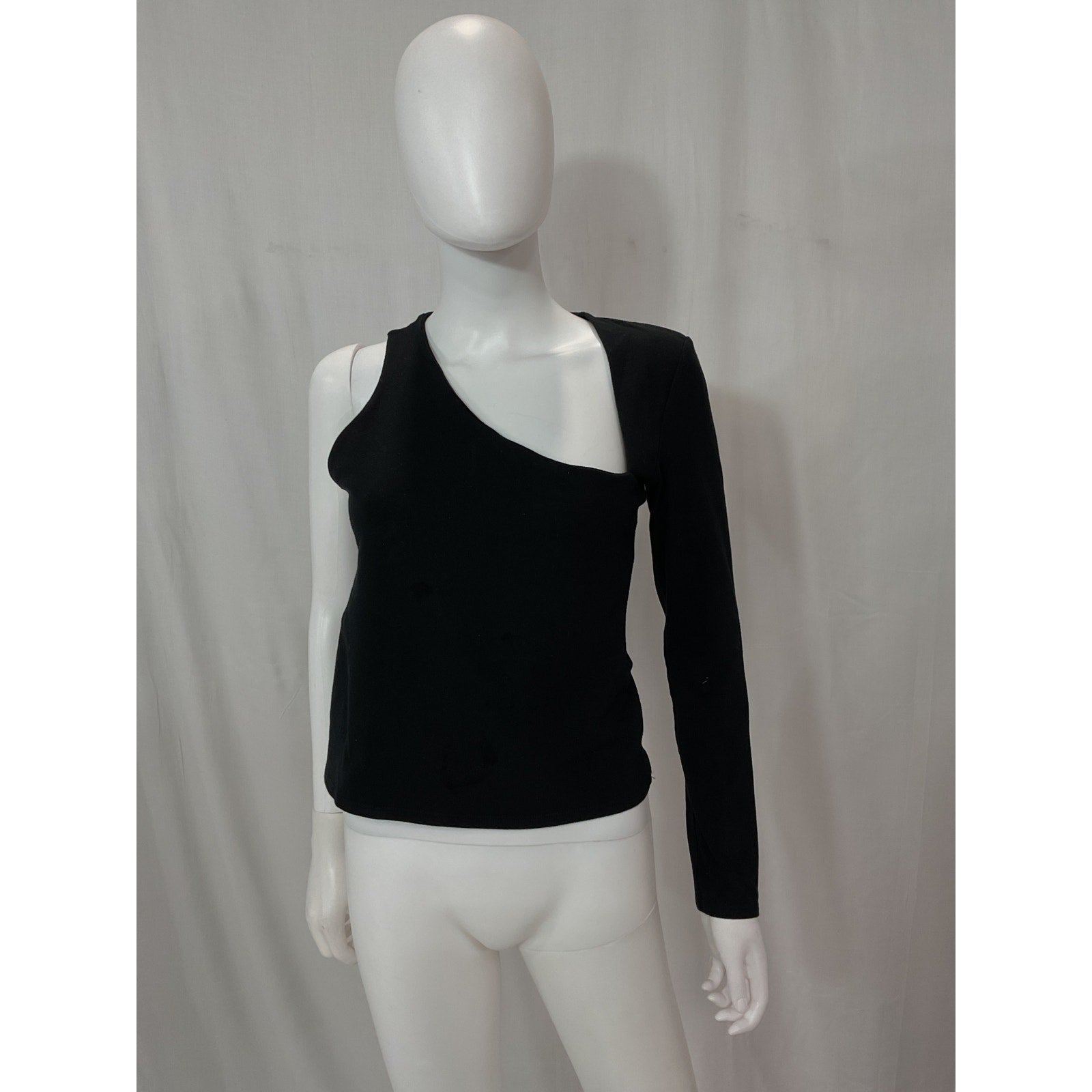 Reformation 'Harper' Black Knit Long Sleeve Top Size M