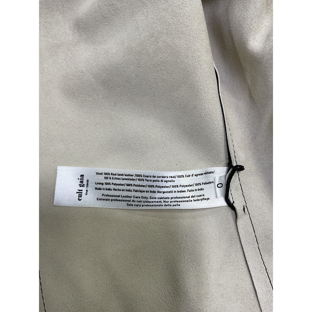 Cult Gaia 'Layton' Black Leather Leather Blazer Size 0